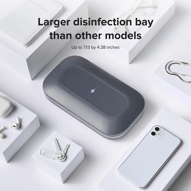 Alt view image 5 of 7 - PhoneSoap Pro Smart Phone UV Sanitizer PS500PRO-C - Charcoal