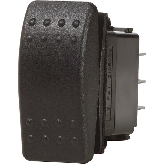 Alt view image 4 of 4 - Blue Sea 7935 Contura II Switch DPST Black - OFF-(ON)