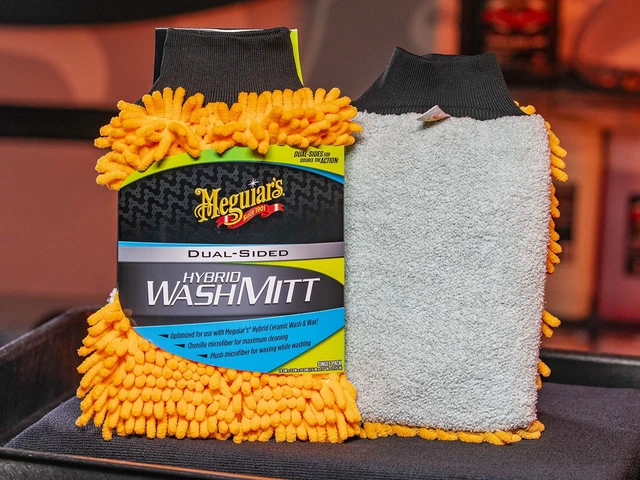Alt view image 7 of 7 - Meguiars Hybrid Wash Mitt - Extremely Plush Microfiber Wash Mitt f/Gently Waxing While Washing