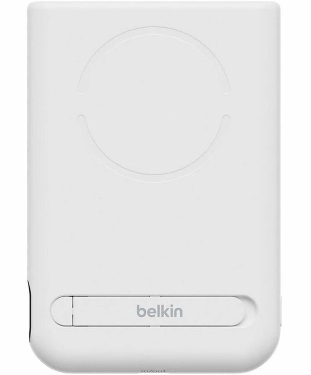 Alt view image 8 of 8 - Belkin UltraCharge Pro Power Bank 10K with Magnetic Ring, White - For Qi2-enabled Device, Universal, iPhone, Smartphone, Android Device, AirPod - 10000 mAh - 30 W - USB Type-C Connector - 1 x USB - Wh