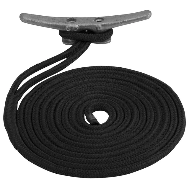 Alt view image 5 of 5 - Sea-Dog 302110010Bk-1 Double Braided Nylon Dock Line - Black, 3/8" X 10'