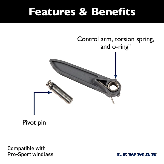 Alt view image 5 of 6 - Lewmar Pro-Sport Control Arm Kit