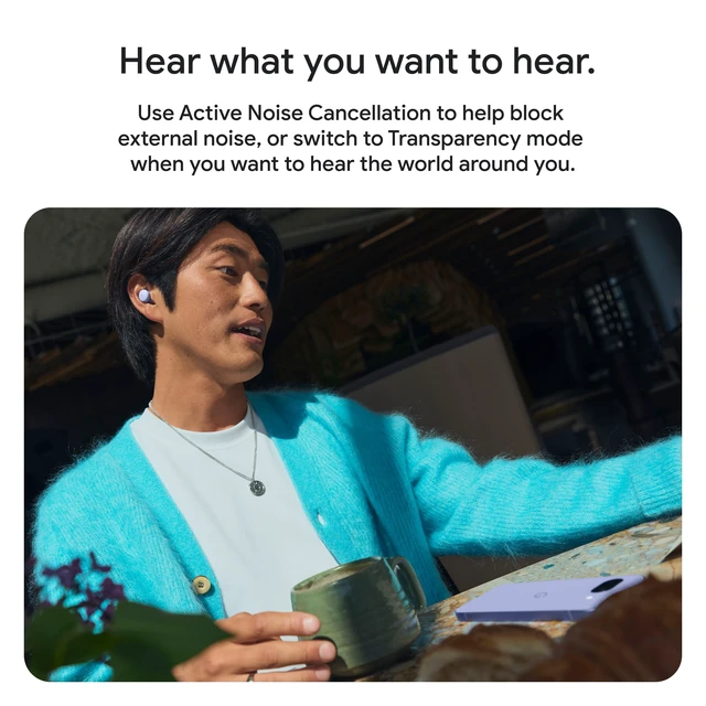 Alt view image 4 of 5 - Google Pixel Buds 2a - Wireless Bluetooth Earbuds - Fog