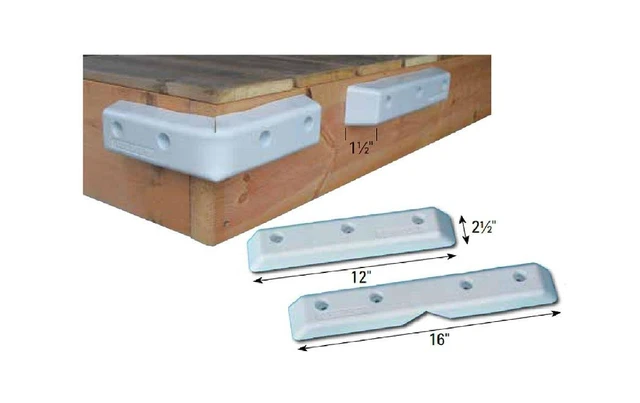 Alt view image 6 of 6 - DOCK EDGE PROTECT STRAIGHT HD 12" PVC DOCK BUMPERS