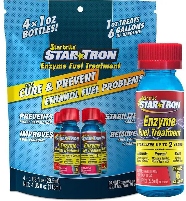 Main image of Star brite Star-Tron Enzyme Fuel Treatment - Classic Gas Formula - Contains (4) 1 oz Bottles