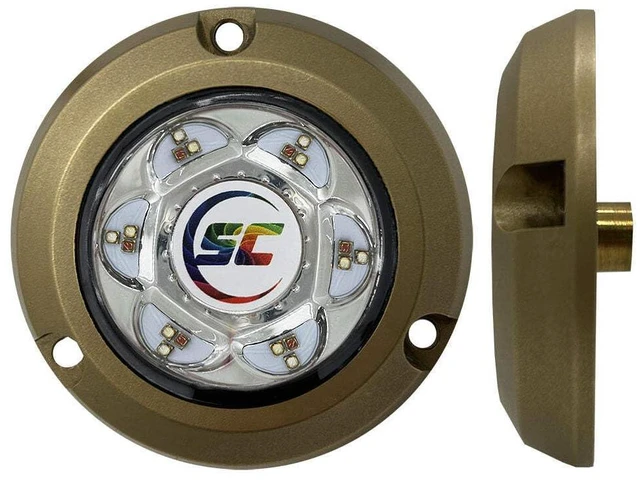 Main image of Shadow-Caster SC2 Series Bronze Surface Mount Underwater Light - Full-Color