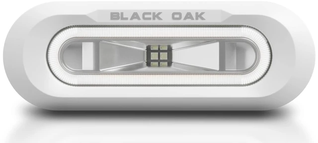 Main image of Black Oak Low Pro Marine Spreader Light - Flush Mount - White Housing - White LED