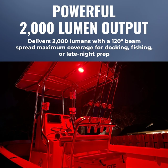 Alt view image 2 of 7 - Black Oak Low Pro Marine Spreader Light - Flush Mount - White Housing - White LED