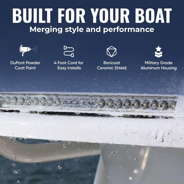 Alt view image 4 of 7 - Black Oak Low Profile Marine Bar - Flood - Undermount - White