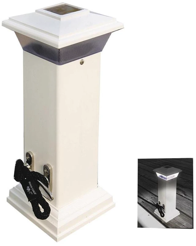 Main image of Dock Edge Cleatlite Solar Dock Light w/SS Mooring Cleat 12"