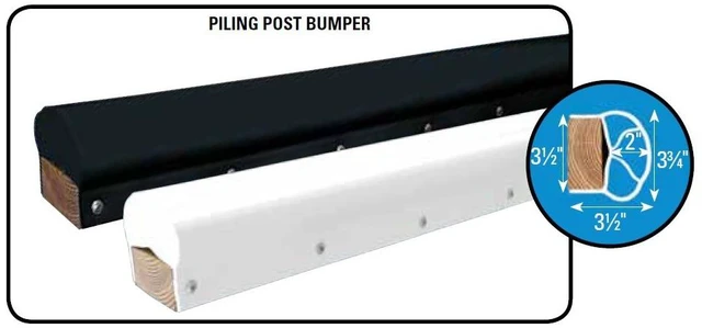 Alt view image 7 of 7 - DOCK EDGE PILING POST BUMPER 6' WHITE