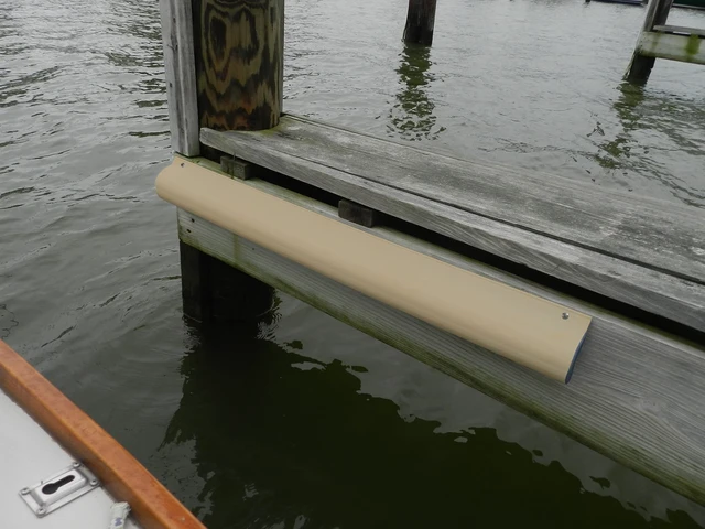 Alt view image 4 of 7 - Dock Edge Piling Bumper - One End Capped - 6' - Beige