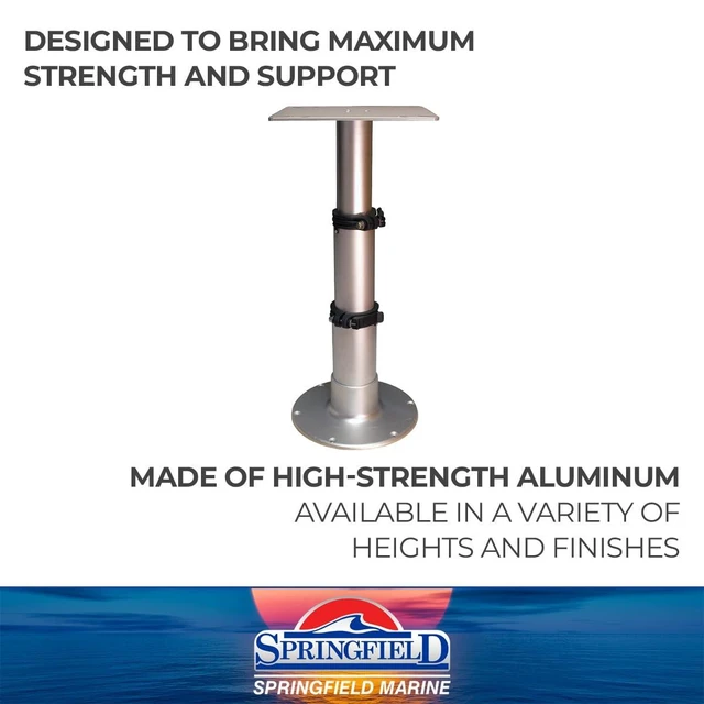 Alt view image 5 of 8 - SPRINGFIELD MARINE 1660230 3-Stage 12-3/4", 20", 28" Anodized Pedestal Set
