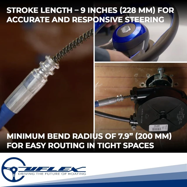 Alt view image 10 of 13 - UFLEX M66 20' FAST CONNECT ROTARY STEERING CABLE UNIVERSL