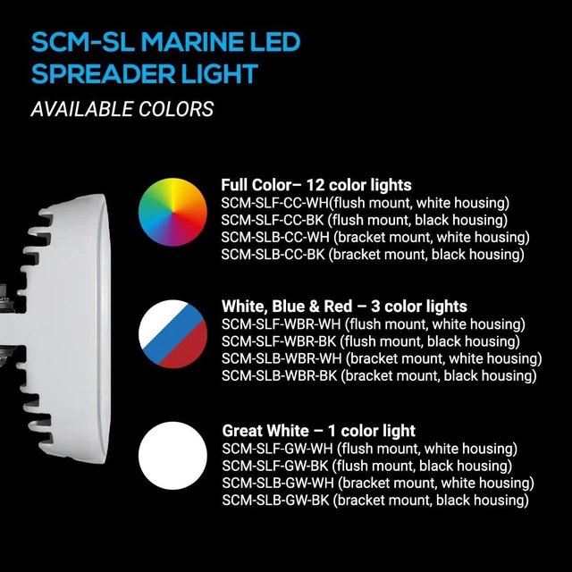 Alt view image 5 of 5 - Shadow-Caster SCM-SL Series Bracket Mount Spreader Light - White Housing - White