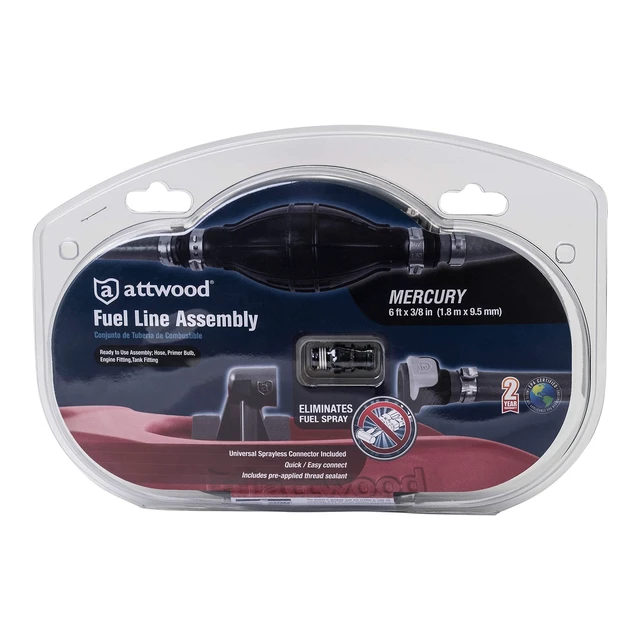Alt view image 4 of 5 - Attwood Mercury Fuel Line Kit - 3/8" Diameter x 6' Length (1998 & Newer)