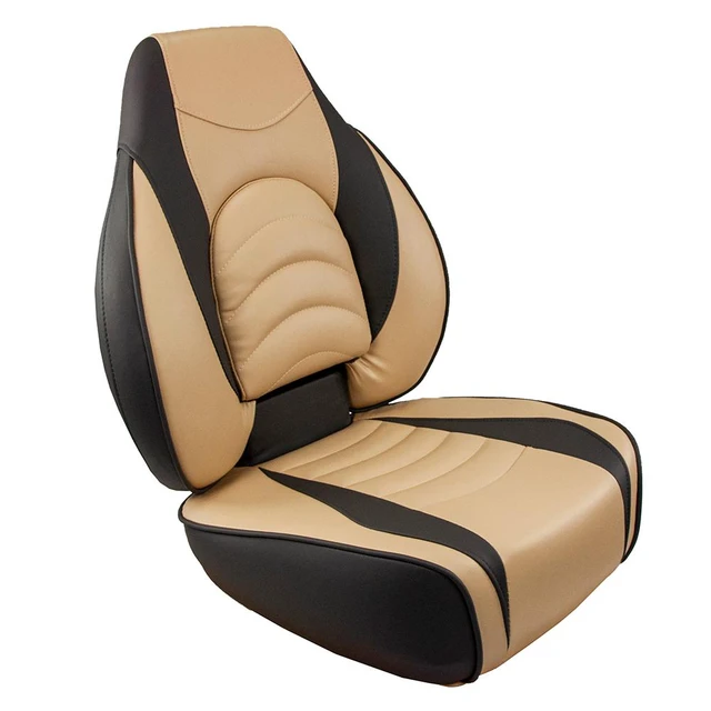 Alt view image 5 of 5 - Springfield Marine 1041684-1 Deluxe Fish Pro High Back Seat - Charcoal/Tan