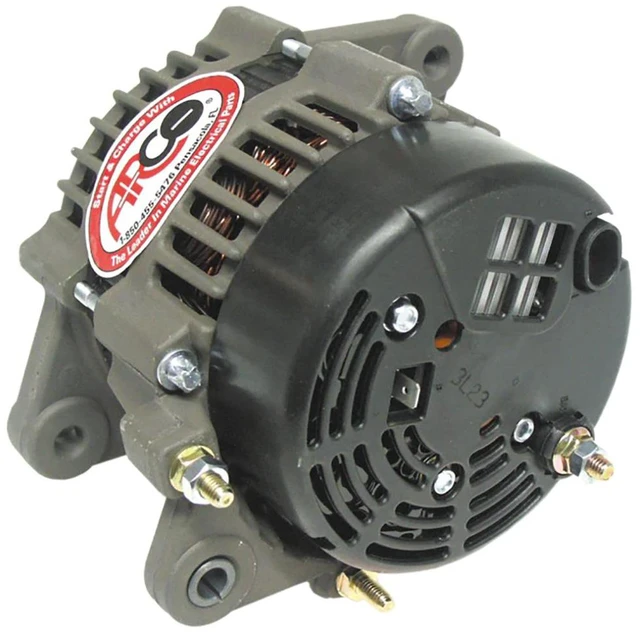 Alt view image 5 of 5 - ARCO Marine Premium Replacement Alternator w/50mm Multi-Groove Pulley