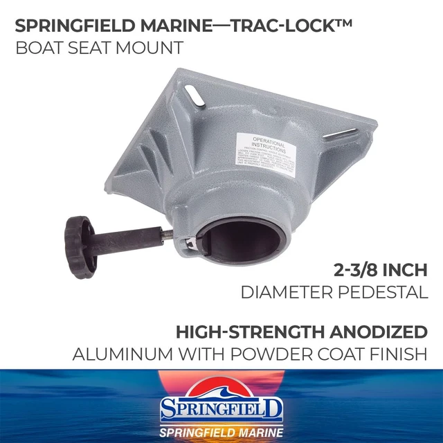 Alt view image 9 of 13 - Springfield Marine 1100031-1 Trac-Lock Pedestal Swivel - Non-Locking, 2-3/8", 6 Pack
