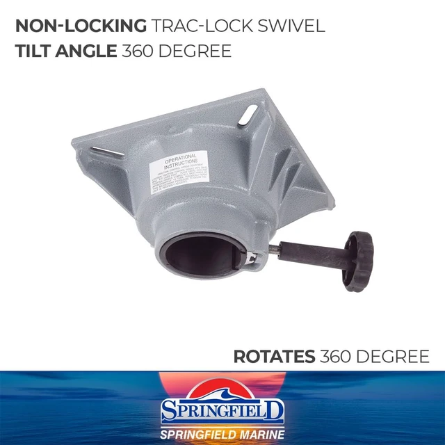 Alt view image 10 of 13 - Springfield Marine 1100031-1 Trac-Lock Pedestal Swivel - Non-Locking, 2-3/8", 6 Pack
