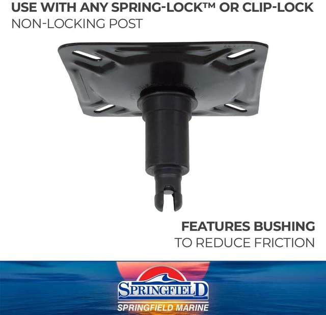 Alt view image 5 of 8 - Springfield Marine 1640202 Spring-Lock Non-Locking Swivel Seat Mount