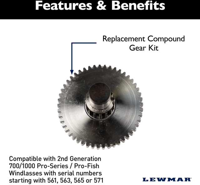Alt view image 6 of 9 - Lewmar Generation 2 Pro-Series Compound Gear Kit