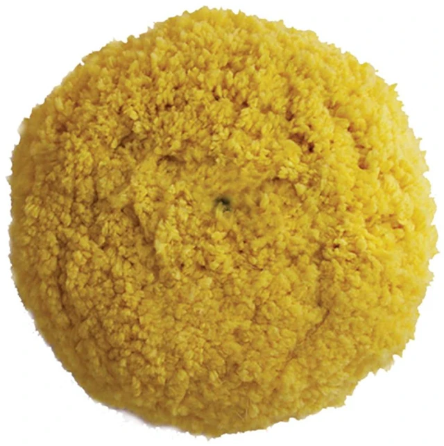 Alt view image 2 of 2 - Presta Yellow Blended Wool Medium Cutting Pad - 9" Screw-On Pad