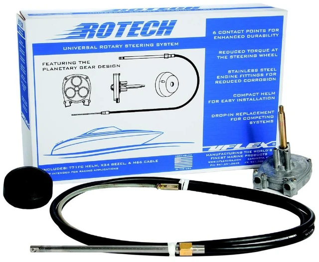 Alt view image 4 of 4 - UFLEX USA INC UFLEX ROTECH 17' STEERING PACK INCLUDES CABLE BEZEL HELM ROTECH17FC