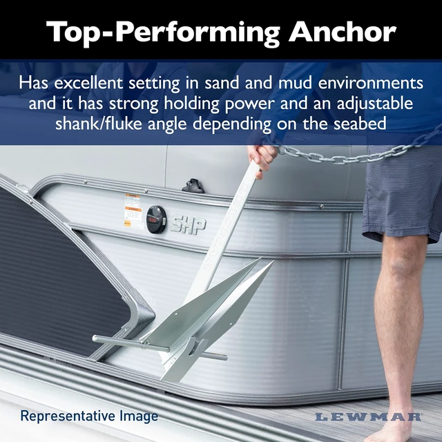 Alt view image 5 of 5 - Lewmar LFX-10 Anchor - Aluminum Alloy - 10lb f/ 33-39' Boats