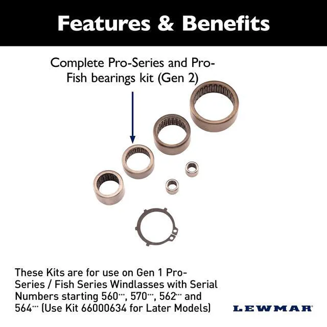Alt view image 8 of 9 - Lewmar Pro-Series Bearings Kit