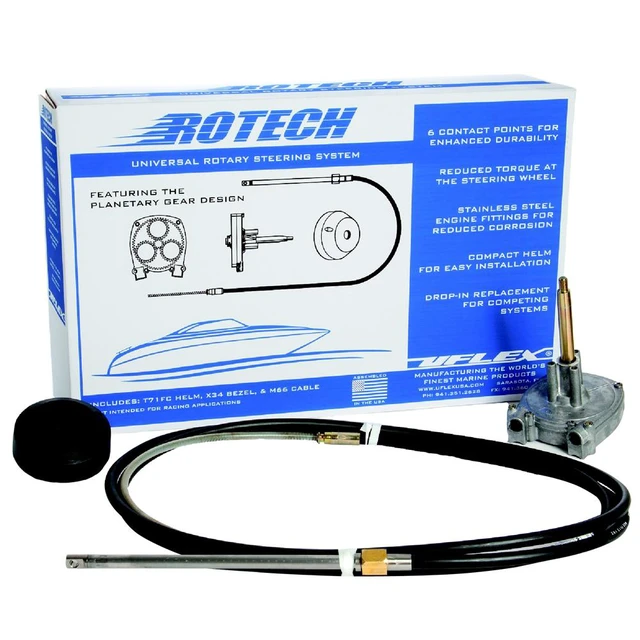Alt view image 3 of 3 - UFLEX ROTECH 10' STEERING PACK INCLUDES CABLE BEZEL HELM