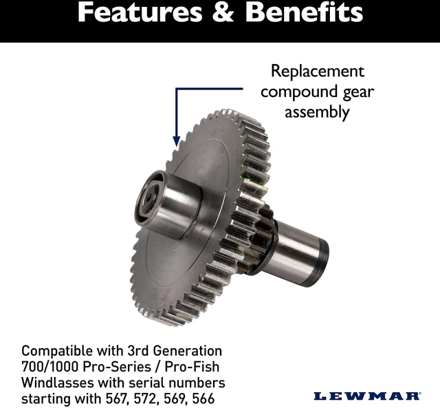 Alt view image 7 of 9 - Lewmar Generation 3 Pro-Series Compound Gear Kit