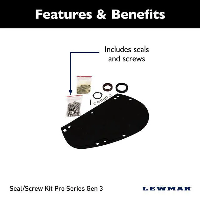 Alt view image 8 of 9 - Lewmar Pro-Series Generation 3 Seals & Screws Kit