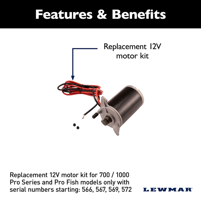 Alt view image 10 of 11 - Lewmar Pro-Series Generation 3 Motor Kit - 12V