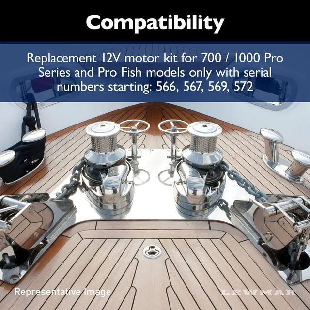Alt view image 11 of 11 - Lewmar Pro-Series Generation 3 Motor Kit - 12V