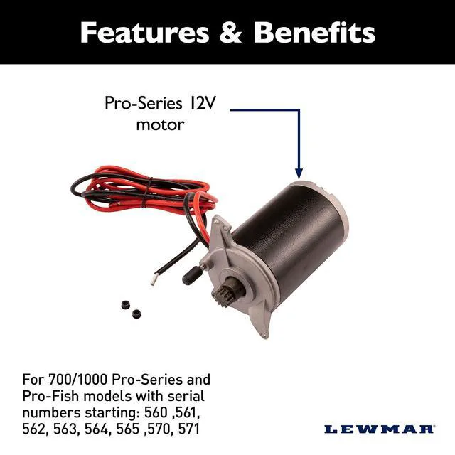Alt view image 9 of 10 - Lewmar Pro Series Generation 1 & 2 Motor - 12V