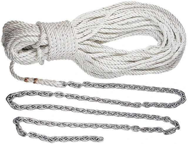 Main image of Lewmar Premium Anchor Rode 215'-15' of 1/4" Chain & 200' of 1/2" Rope w/Shackle