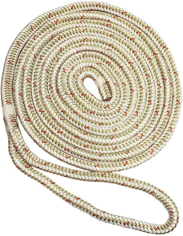 Alt view image 3 of 7 - New England Ropes 1/2" Double Braid Dock Line - White - 35'