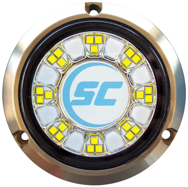 Main image of Shadow-Caster SCR-24 Bronze Underwater Light - 24 LEDs - Bimini Blue/Great White