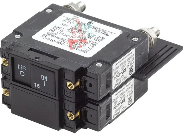 Main image of Blue Sea 7462 UL-489 Circuit Breaker - 15A Flat Rocker