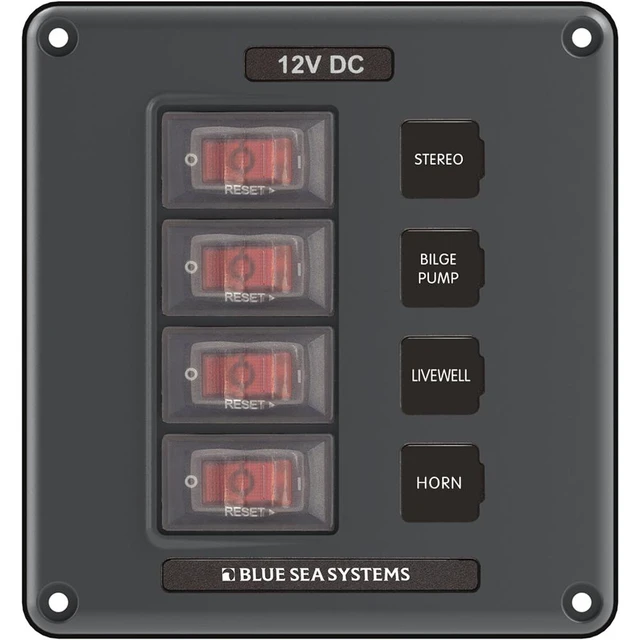 Alt view image 16 of 19 - Breaker/Switch Panel, 4 Pos., Gray