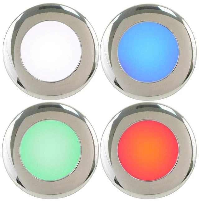 Alt view image 6 of 6 - Scandvik A2.5 4 Color Downlight w/SS Trim - 8-30V