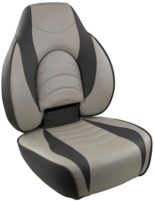 Alt view image 6 of 10 - Springfield Marine 1780238 Deluxe Fish Pro High Back Seat - Charcoal/Grey