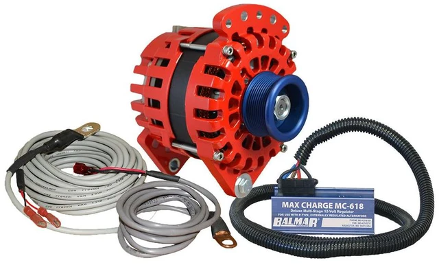 Main image of Balmar Alternator 170 AMP Kit 12V 3.15" Dual Foot Saddle J10 Pulley Regulator & Temp Sensor