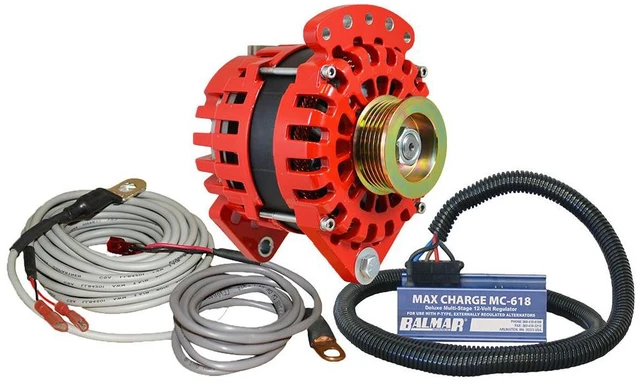 Main image of Balmar Alternator 170 AMP Kit 12V 3.15" Dual Foot Saddle K6 Pulley Regulator & Temp Sensor