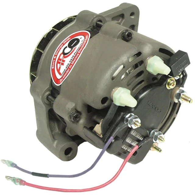 Alt view image 3 of 3 - ARCO Marine Premium Replacement Alternator w/Single Groove Pulley - 12V, 55A