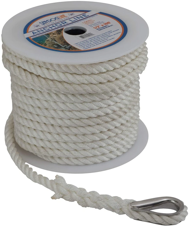 Alt view image 3 of 3 - TWISTED NYLON ANCHOR LINE 3/8'