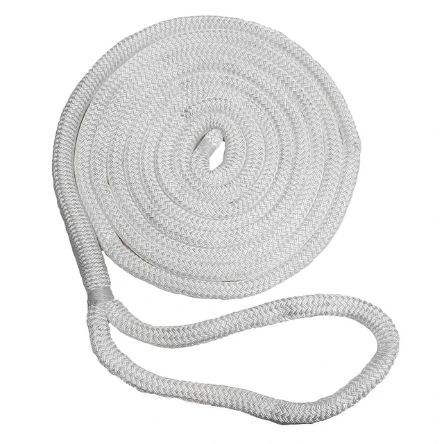 Alt view image 6 of 6 - New England Ropes Double Braid Dock Line - White - 50 Feet Double Braid Dock Line - White - 50 Feet