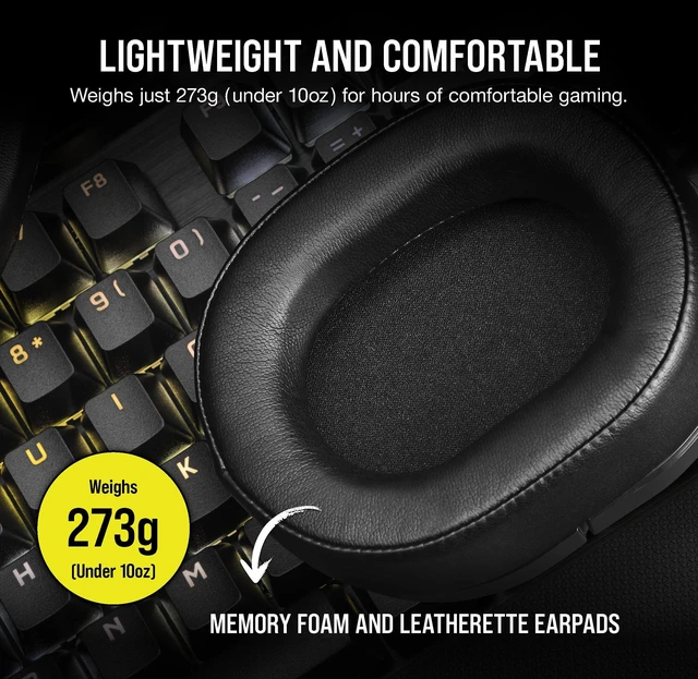 Alt view image 4 of 5 - CORSAIR HS55 SURROUND V2 HEADSET, CARBON - WW