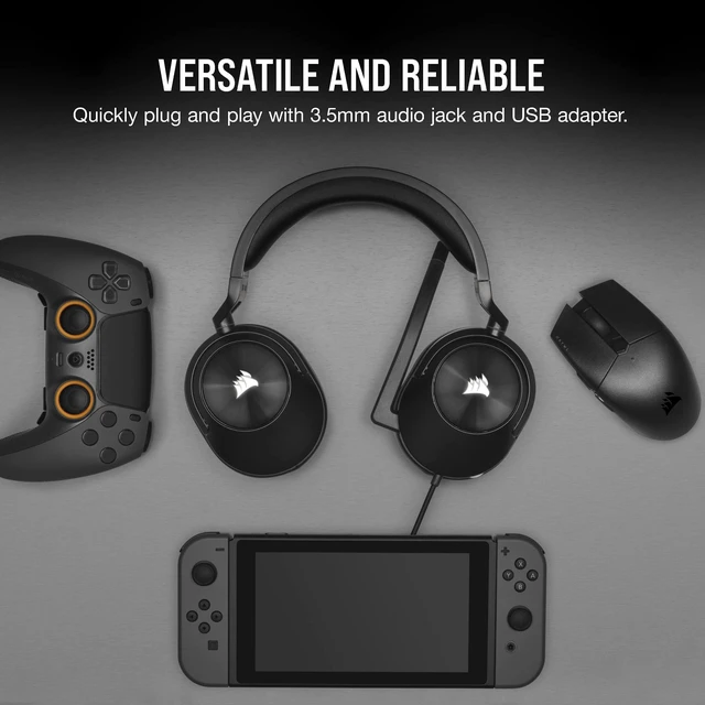 Alt view image 5 of 5 - CORSAIR HS55 SURROUND V2 HEADSET, CARBON - WW
